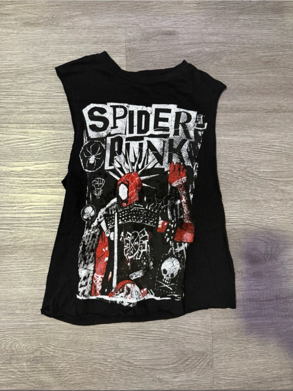 Spider-Punk Graphic Muscle Tee for - Black & Red